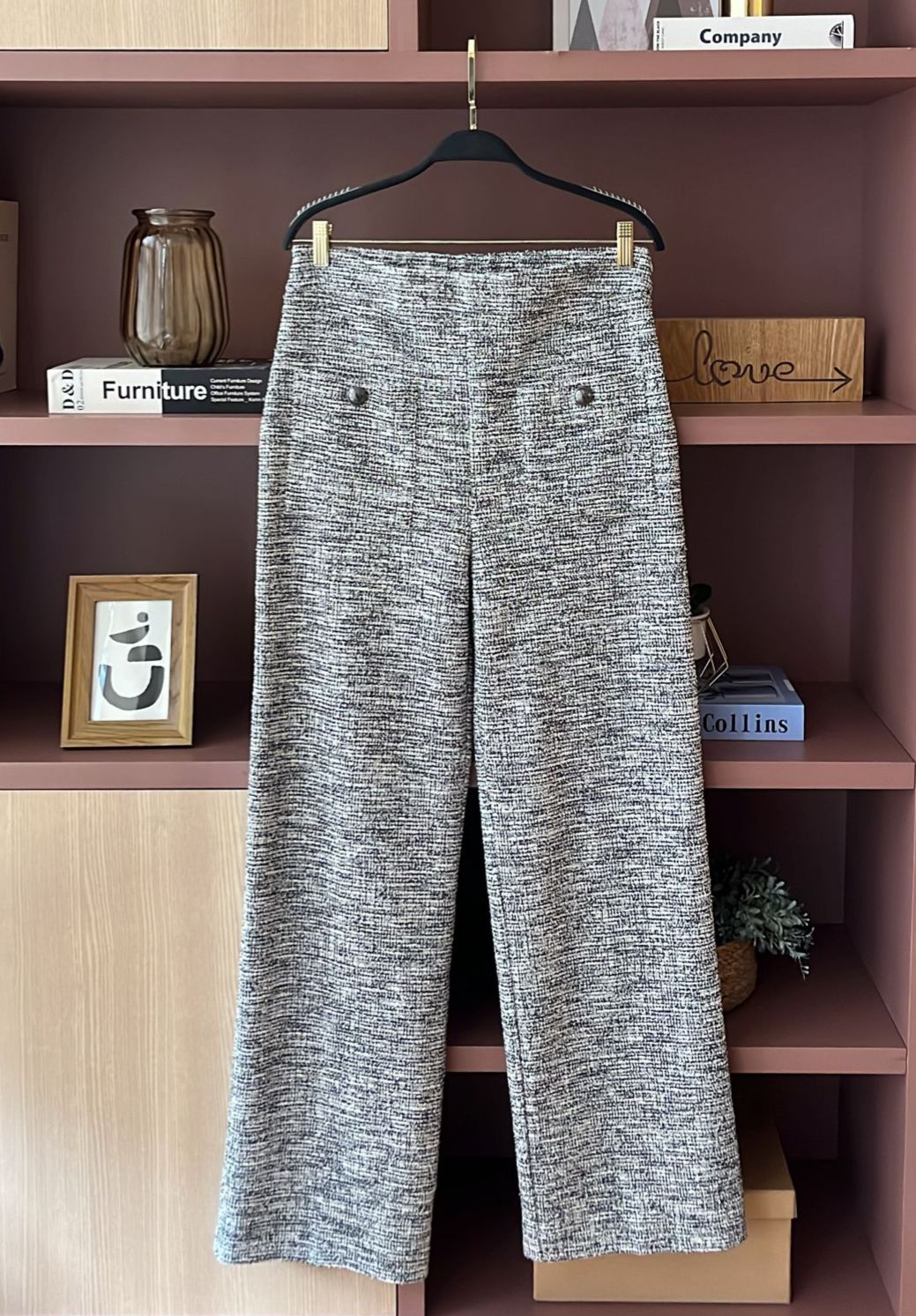 Calça Bruna Pantalona Tweed