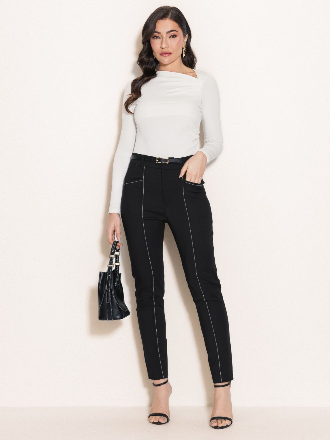 Calça Melissa Skinny Sarjada