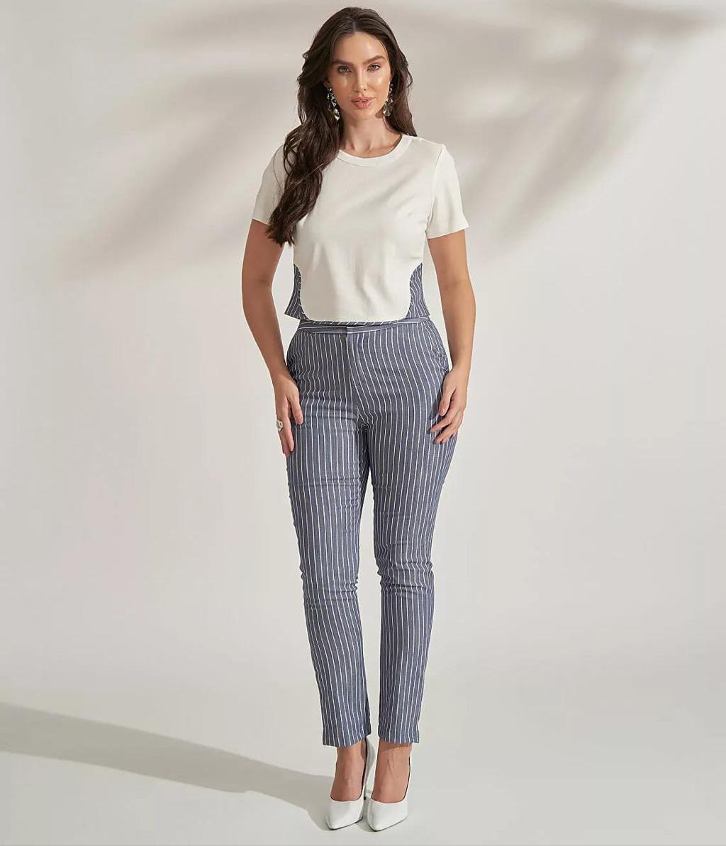 Conjunto Keila Sarja Listrado