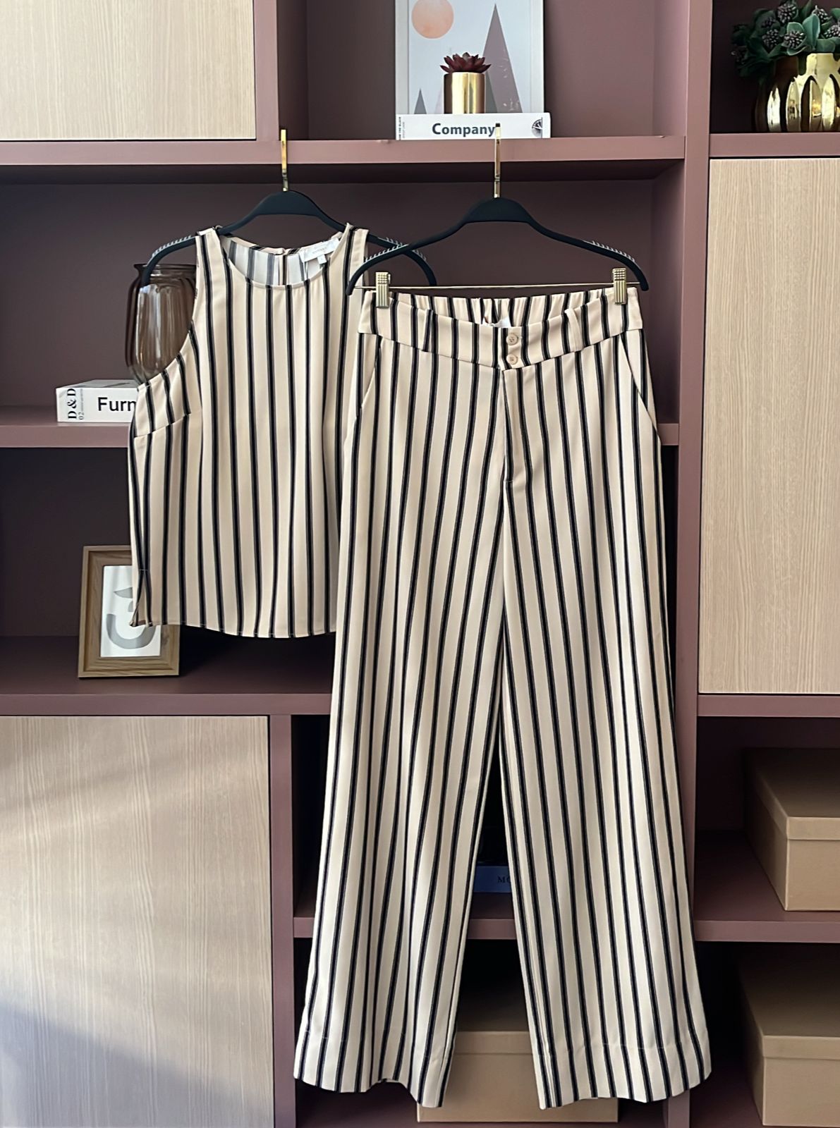 Conjunto Luciana Crepe Listrada